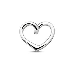 Wholesale Silver 10mm Heart Plain Charm