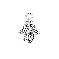 Wholesale Silver Oxidized Hamsa Plain Charm