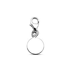 PLAIN 8MM ROUND SILVER CHARMS