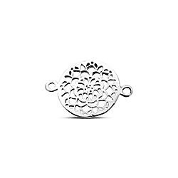 Wholesale 925 Sterling Silver Flower Round Charm