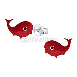 Wholesale 925 Sterling Silver Children's Whale Kids Stud Earrings   