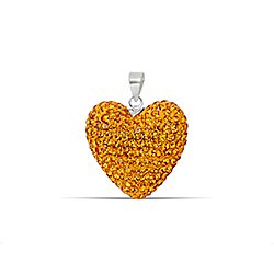 Wholesale 925 Sterling Silver Heart Crystal Pendant