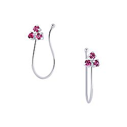 Crystal Sunflower Non Piercing Fake Nose Ring Silver