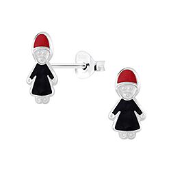 Wholesale 925 Sterling Silver Doll Kids Stud Earrings   