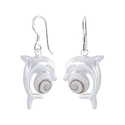 Wholesale 925 Sterling Silver Shell Dolphin Shiva Eye Earrings
