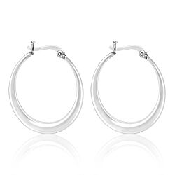 Wholesale 925 Sterling Silver 24 mm Large Round Design Plain Hoop Earrings