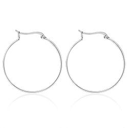 Wholesale 925 Sterling Silver 28 mm Large Thin Plain Hoop Earrings