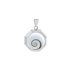 Wholesale 925 Sterling Silver Octagon Design Shiva Eye Pendant