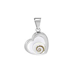 Wholesale 925 Sterling Silver Shell Heart Design Shiva Eye Pendant