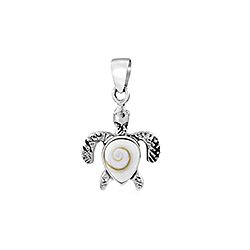 Wholesale 925 Sterling Silver Shell Oxidized Turtle Shiva Eye Pendant