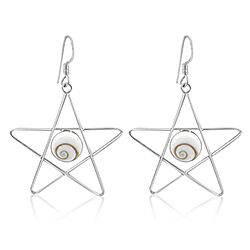 Wholesale 925 Sterling Silver Star Shiva Eye Earrings