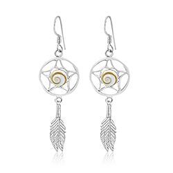 Wholesale 925 Sterling Silver Catcher Shiva Eye Earrings 