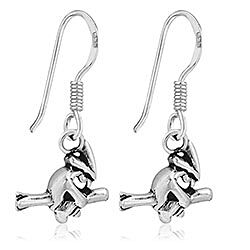 Wholesale 925 Sterling Silver Oxidized Hook Plain Earring
