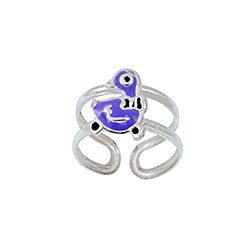 Wholesale 925 Sterling Silver Duck Design Enamel Toe Ring