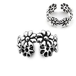 Wholesale 925 Sterling Silver Flower Design Ear Cuff Earrings