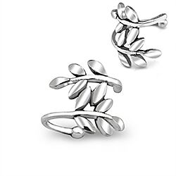 Wholesale 925 Sterling Silver Non-Piercing Wave Ear Cuff Earrings