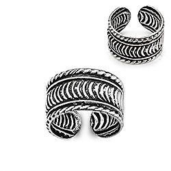 Wholesale 925 Sterling Silver Wave Crafted Ear Cuff Earrings