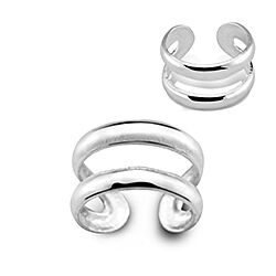 Wholesale 925 Sterling Silver 2 Row U Shape Ear Cuff Earrings