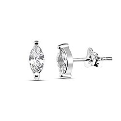 Wholesale Silver Pear Shape Cubic Zirconia Stud Earring