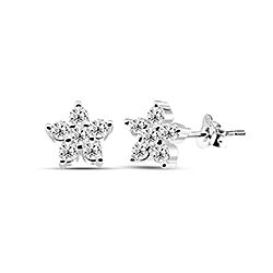 Wholesale 925 Silver Star Cubic Zirconia Stud Earring