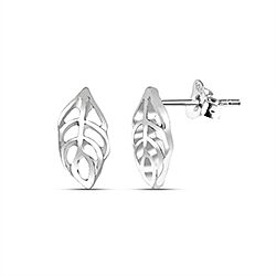 Wholesale 925 Silver Leaf oxidized Stud Earring