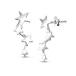 Wholesale 925 Silver Four Star Stud Earrings