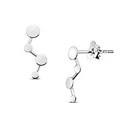 Wholesale Silver Four Piece Circle Drop Stud Earrings