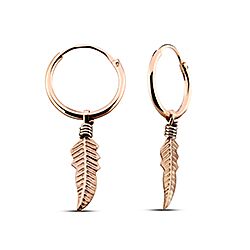 Wholesale 925 Sterling Silver Gold Plated Charm Hoop Earrings