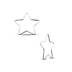 Wholesale 925 Sterling Silver Star Shaped Plain Hoop Earring