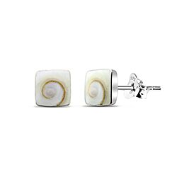 Wholesale 925 Silver Square Shiva Eye Stud Earrings