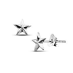 Wholesale 925 Silver Star Oxidized Stud Earrings