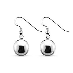 Wholesale 925 Silver 10mm Ball Plain Earrings