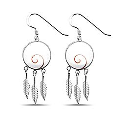 Wholesale Silver 19mm Shiva Shell Earring
