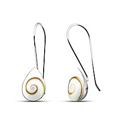 Wholesale 925 Sterling Silver 7mm Teardrop Shiva Eye Earrings