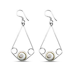 Wholesale 925 Sterling Silver Geometric Shiva Eye Earrings