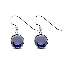 Wholesale Silver Sapphire Cubic Zirconia Earring