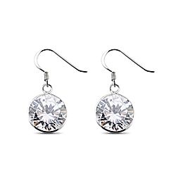 Wholesale 925 Sterling Silver 12mm Round CZ Earrings