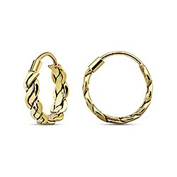 Wholesale Silver Gold Plated Twisted Huggie Hoop Earrings