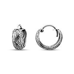 Wholesale 925 Sterling Silver Abstract Bali Hoop Earrings