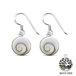 Wholesale 925 Sterling Silver 10mm Tree Shiva Eye Earrings