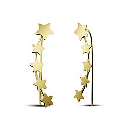 Silver Star Gold Plated Plain Ear Climber