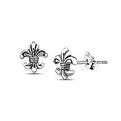 Wholesale Sterling Silver 925 New Bow Oxidized Stud Earrings