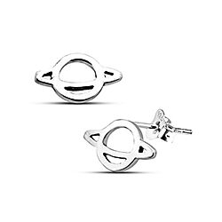 Wholesale 925 Silver Saturn Oxidized Stud Earrings
