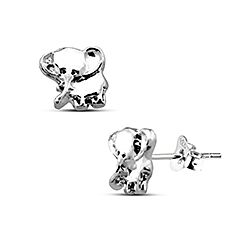 Wholesale 925 Silver Baby Elephant Oxidized Stud Earrings