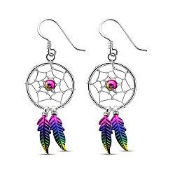 Wholesale 925 Sterling Silver Colored Dream Capture Earring