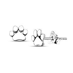 Wholesale 925 Silver Paw Oxidized Stud Earrings