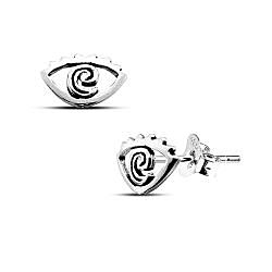 Wholesale 925 Silver Evil Eye Oxidized Stud Earrings
