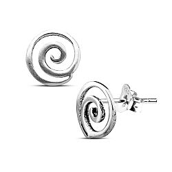 Wholesale 925 Silver Big Infinity Circle Oxidized Stud Earrings