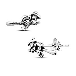 Wholesale Silver Halloween Oxidized Stud Earrings