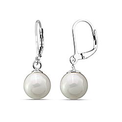 Wholesale 925 Silver Dangle Shell Pearl Earrings